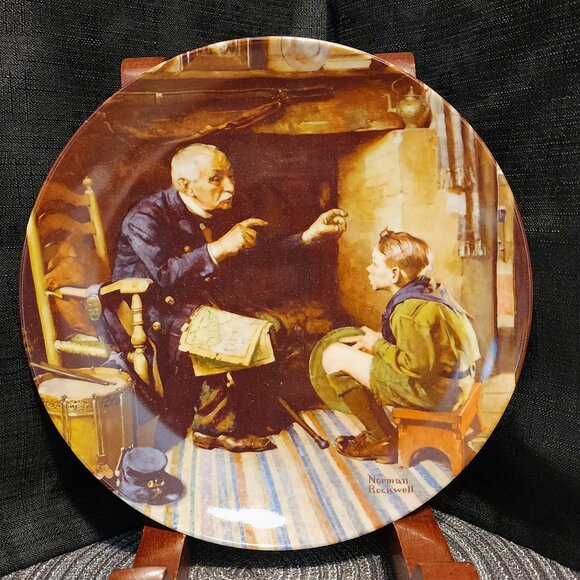 The Veteran - Norman Rockwell Collectors' Plate VTG - Picture 1 of 7